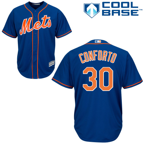 Mets #30 Michael Conforto Blue New Cool Base Stitched MLB Jersey